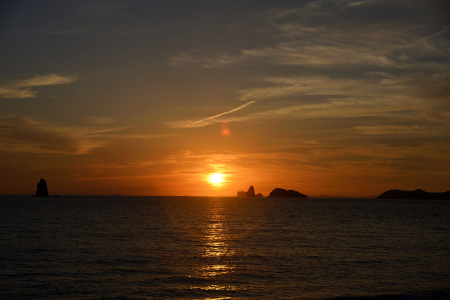大野浜海浜公園の夕陽